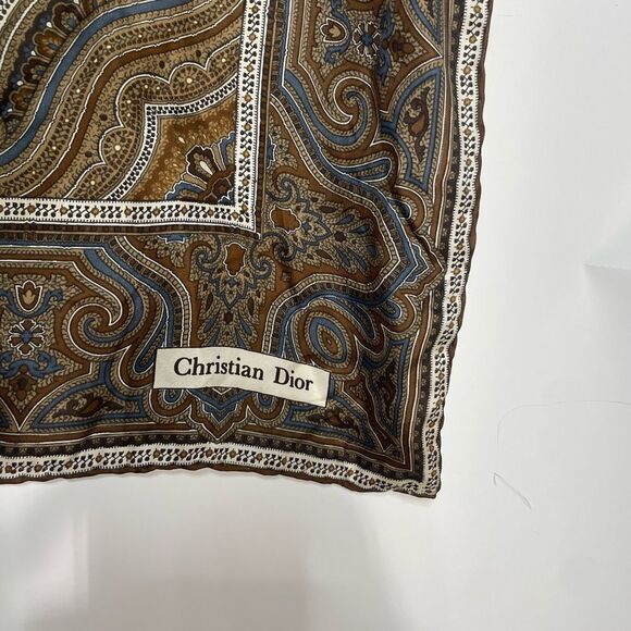 Christian Dior Paisley Silk Scarf - Picture 3 of 5
